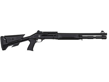 MAC 21000154 1014 Breacher 12 Gauge Semi-Auto 3" 5+1 18.50" Black Anodized Steel Barrel, Black Anodized Picatinny Rail Receiver, Black Pinned Fixed Synthetic Stock, Black Polymer Grip