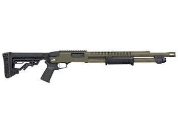 Mossberg 50757 590R 12 Gauge Pump 3" 6+1 18.50" OD Green Cerakote Heat Shield Barrel, OD Green Cerakote Steel Receiver, Black AR Mil-Spec Adjustable Synthetic Stock, Black Magpul Grip