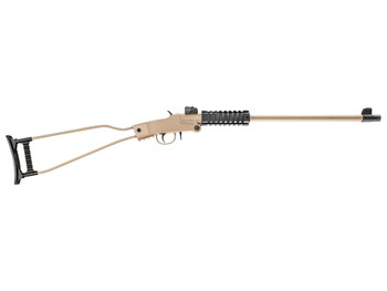 Chiappa Firearms 500255 Little Badger Full Size 22 LR 1 Shot, 16.50" Desert Sand Cerakote Steel Threaded Barrel, Desert Sand Cerakote Quad Picatinny Receiver, Desert Sand Cerakote Underfolding Wire F