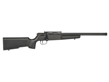 Savage Arms 13823 Rascal Target Youth 22 LR 1rd 16.12" Matte Black Threaded Barrel, Matte Black Picatinny Rail Carbon Steel Receiver, Matte Black Fixed Wood Stock, Right Hand