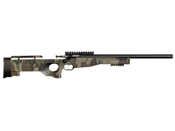 Crickett KSA2150-M81 Precision Full Size 22 LR Single Shot 16.10" Blued Threaded Bull Barrel, Blued Crickettinny Rail Steel Receiver, M81 Woodland Camo Synthetic Adj LOP Stock