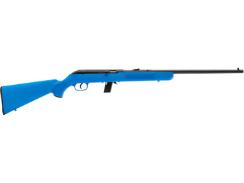 Savage Arms 40217 64 F Full Size 22 LR 10+1 21" Matte Black Carbon Steel Barrel, Matte Black Grooved Carbon Steel Receiver, Blue Fixed Synthetic Stock, Right Hand