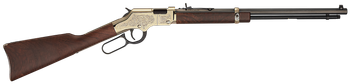 Henry H004D4 Golden Boy Deluxe 4th Edition 22 Short, 22 Long or 22 LR, 16 LR/21 Short Capacity, 20" Blued Octagon Barrel, Engraved Brasslite Rec, American Walnut Stock, Ad. Buckhorn Sights            