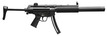 HK 81000468 MP5  Full Size 22 LR 25+1 16.10" Black Steel Barrel. Black Retractable Black Polymer Stock & Grips                                                                                          