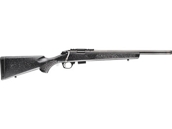 Bergara Rifles BMR006 BMR Carbon Fiber Full Size 17 HMR 5+1/10+1 20" Matte Blued Carbon Fiber/Steel Threaded Barrel & Drilled & Tapped Steel Receiver, Fixed Black/Gray Speckled Synthetic Stock
