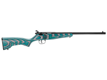 Savage Arms 13802 Rascal Minimalist Youth 22 LR 1rd 16.12" Matte Black Threaded Barrel, Satin Black Carbon Steel Receiver, Gray & Teal Hybrid Boyd's Minimalist Laminate Stock, Right Hand