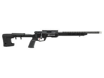 Savage Arms 70256 B Series Precision Lite Full Size 22 LR 10+1 18" Carbon Fiber Heavy Barrel, Black Picatinny Rail Carbon Steel Receiver, Black MDT Chassis Synthetic Stock, Black Polymer Grip, Right H