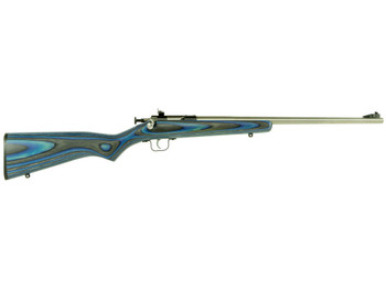 Crickett KSA2223 Youth 22 LR 1rd 16.12" Stainless Steel Barrel, Fixed Front/Adjustable Rear Peep Sights, Blue Laminate Stock w/11.5" LOP, Rebounding Firing Pin Safety