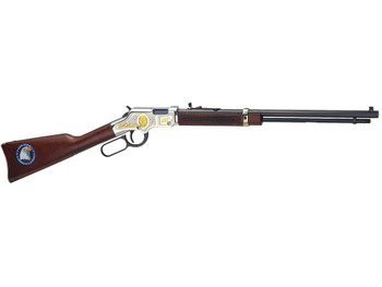 Henry H004LE Golden Boy Law Enforcement Tribute 22 Short, 22 Long or 22 LR Caliber with 16 LR/21 Short Capacity, 20" Blued Barrel, Nickel-Plated Metal Finish & American Walnut Stock Right Hand (Full S