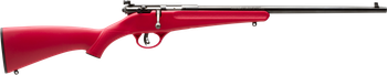 Savage Arms 13795 Rascal  Youth 22 LR 1rd 16.13" Matte Black Sporter Barrel, Matte Black Carbon Steel Receiver, Red Fixed Synthetic Stock, Right Hand                                                   