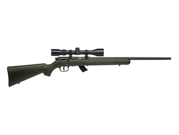 Savage Arms 26721 Mark II FXP Full Size 22 LR 5+1 21" Matte Black Sporter Barrel, Matte Black Drilled & Tapped Carbon Steel Receiver, Olive Green Fixed Synthetic Stock, 3-9x40mm Duplex Scope, Right Ha