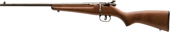 Savage Arms 13820 Rascal  Youth 22 LR 1rd 16.13" Matte Black Sporter Barrel, Matte Black Carbon Steel Receiver, Satin Brown Fixed Wood Stock, Left Hand                                                 