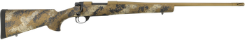 Howa HFN7PRCSE 1500 Fence Line 7mm PRC 3+1 24" Flat Dark Earth Cerakote Threaded Barrel, Flat Dark Earth Cerakote Aluminum Drilled & Tapped Receiver, Scorched Earth Camo Fixed Synthetic Stock, Right H