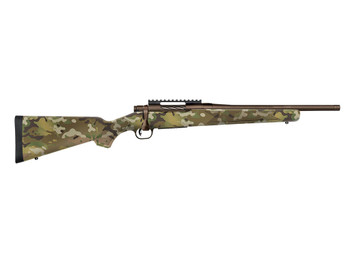 Mossberg 28277 Patriot Compact 308 Win 5+1 16.25" Patriot Brown Cerakote Threaded Bull Barrel, Patriot Brown Cerakote Steel Receiver w/Picatinny Rail, MultiCam Fixed Synthetic Stock