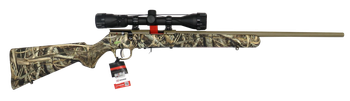 Savage Arms 90757 93 XP 22 WMR 10+1 21" Coyote Tan Cerakote Button-Rifled Barrel & Drilled & Tapped Steel Receiver, Brush Camouflage Fixed Synthetic Stock, Weaver 3-9x40mm                             