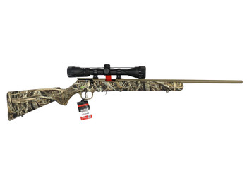 Savage Arms 90757 93 XP 22 WMR 10+1 21" Coyote Tan Cerakote Button-Rifled Barrel & Drilled & Tapped Steel Receiver, Brush Camouflage Fixed Synthetic Stock, Weaver 3-9x40mm