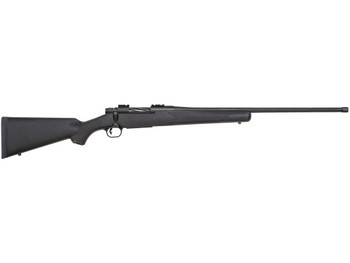 Mossberg 28243 Patriot Full Size 6.5 PRC 4+1 24" Matte Blued Fluted Threaded Barrel, Drilled & Tapped Matte Blued Stainless Steel Receiver, Black Fixed Synthetic Stock