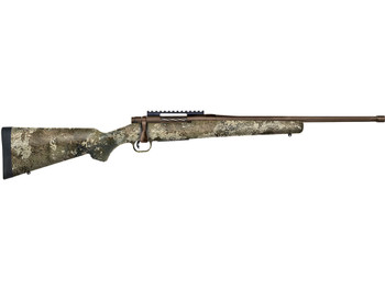 Mossberg 28254 Patriot Predator Full Size 350 Legend 4+1 20" Patriot Brown Cerakote Fluted Threaded Barrel, Patriot Brown Cerakote Receiver w/Picatinny Rail, Fixed TrueTimber Strata Synthetic Stock