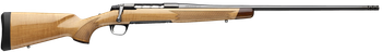 Browning 036080294 X-Bolt 2 Medallion 6.5 PRC 3+1 24" Blue Polished Threaded Barrel & Drilled & Tapped Carbon Steel Receiver, Fixed Gloss AAAA Maple Wood Stock, Radial Muzzle Brake                    