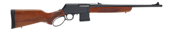 Henry H023450 Supreme  450 Bushmaster 5+1 18" Blued Threaded Barrel, Black Hardcoat Anodize Aluminum Drilled & Tapped Receiver, American Walnut Fixed w/Pistol Grip Stock                               