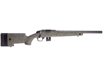 Bergara Rifles BMR008 BMR-X Carbon Fiber 22 LR 10+1 18" Carbon Fiber Threaded Barrel, Black Cerakote Picatinny Rail Steel Receiver, Adj LOP Black w/Green Webbing Synthetic Stock