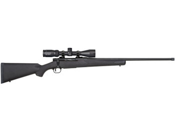 Mossberg 28247 Patriot w/Optic 350 Legend 4+1 22" Matte Blued Fluted Threaded Barrel, Matte Blued Drilled & Tapped Receiver, Fixed Black Synthetic Stock, Vortex Crossfire II 3-9x40mm