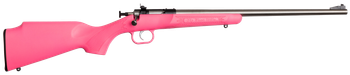 Crickett KSA2221 Youth  22 LR 1rd 16.12" Stainless Single Shot Barrel, Blued Stainless Steel Receiver, Pink Fixed Synthetic Stock, Right Hand                                                           
