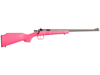 Crickett KSA2221 Youth 22 LR 1rd 16.12" Stainless Single Shot Barrel, Blued Stainless Steel Receiver, Pink Fixed Synthetic Stock, Right Hand