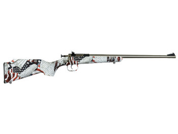 Crickett KSA3168 Youth 22 LR 1rd 16.12" Stainless Steel Barrel, Fixed Front/Adjustable Rear Peep Sights, American Flag/Amendment Synthetic Stock w/11.5" LOP, Rebounding Firing Pin Safety