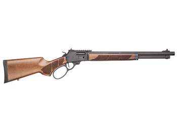 Smith & Wesson 13811 1854 45 Long 9+1 19.25" Black Armornite Threaded Barrel, Black Armornite Picatinny Rail Stainless Steel Receiver, Fixed Walnut w/Textured Grip Panels Stock, Large Loop