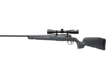 Savage Arms 32205 Axis 2 XP Combo Full Size 22-250 Rem 4+1 22" Black Sporter Barrel, Black Carbon Steel Receiver Drilled & Tapped, Gray Fixed Synthetic Stock, Weaver 3-9x40mm Scope, Left Hand