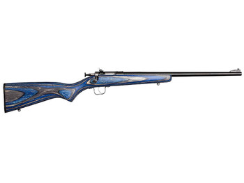Crickett KSA2222 Youth 22 LR 1rd 16.12" Blued Barrel & Receiver, Fixed Front/Adjustable Rear Peep Sights, Blue Laminate Stock w/11.5" LOP, Rebounding Firing Pin Safety
