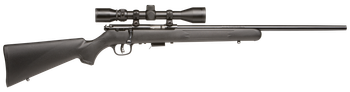 Savage Arms 96209 93R17 FXP w/Optic Full Size 17 HMR 5+1 21" Matte Black Button Rifled Barrel, Matte Black Drilled & Tapped Carbon Steel Receiver, Matte Black Fixed Synthetic Stock, 3-9x40mm Duplex Sc