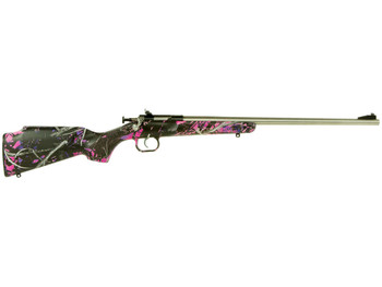 Crickett KSA2167 Youth 22 LR 1rd 16.12" Stainless Steel Barrel, Fixed Front/Adjustable Rear Peep Sights, Hydro Dipped Muddy Girl Synthetic Stock w/11.5" LOP, Rebounding Firing Pin Safety
