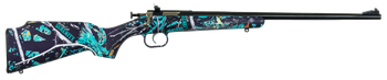 Crickett KSA2172 Youth  22 LR 1rd 16.12" Blued Barrel & Receiver, Fixed Front/Adjustable Rear Peep Sights, Muddy Girl Serenity Synthetic Stock w/11.5" LOP, Rebounding Firing Pin Safety                