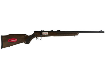 Savage Arms 70810 B Series G Full Size 17 HMR 10+1 21" Matte Black Sporter Barrel, Matte Black Drilled & Tapped Carbon Steel Receiver, Satin Hardwood Fixed Stock, Right Hand