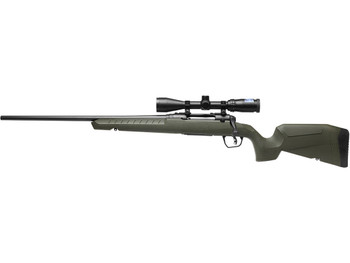 Savage Arms 32183 Axis 2 XP Combo Full Size 22-250 Rem 4+1 22" Black Sporter Barrel, Black Carbon Steel Receiver Drilled & Tapped, OD Green Fixed Synthetic Stock, Weaver 3-9x40mm Scope, Left Hand