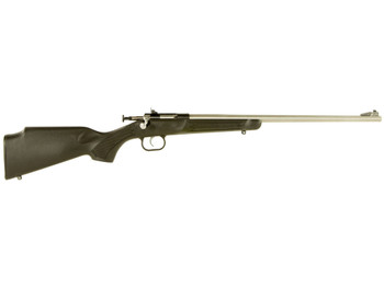 Crickett KSA2245 Youth 22 LR 1rd 16.12" Stainless Steel Barrel, Fixed Front/Adjustable Rear Peep Sights, Black Synthetic Stock w/11.5" LOP, Rebounding Firing Pin Safety
