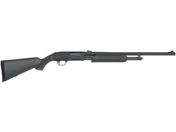 Mossberg 56435 500 Slugster 20 Gauge Pump 3" 5+1 24" Matte Blued Steel Barrel, Matte Blued Receiver, Fixed Synthetic Stock
