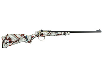 Crickett KSA2168 Youth 22 LR 1rd 16.12" Blued Barrel & Receiver, Fixed Front/Adjustable Rear Peep Sight, American Flag/Amendment Synthetic Stock w/11.5" LOP, Rebounding Firing Pin Safety
