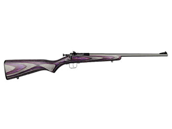 Crickett KSA2228 Youth 22 LR 1rd 16.12" Stainless Steel Barrel, Fixed Front/Adjustable Rear Peep Sights, Purple Laminate Stock w/11.5" LOP, Rebounding Firing Pin Safety