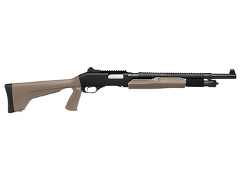 Stevens 19468 320 Security 12 Gauge Pump 5+1 18.50" Matte Black Heat Shield Barrel, Picatinny Rail Receiver, Bottom Picatinny Rail, Tactical w/Pistol Grip Flat Dark Earth Synthetic Stock, Ambidextrous