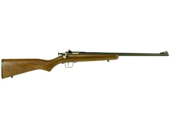 Crickett KSA2238 Youth 22 LR 1rd 16.12" Blued Barrel & Receiver, Fixed Front/Adjustable Rear Peep Sights, Walnut Stock w/11.5" LOP, Rebounding Firing Pin Safety