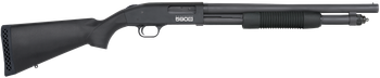 Mossberg 51605 590S  12 Gauge Pump 3" 9+1 18.50" Matte Blued Steel Barrel, Matte Blued Optic Ready Receiver, Fixed Black Synthetic Stock, Right Hand                                                    
