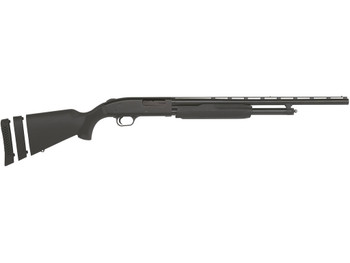 Mossberg 54210 500 Super Bantam Youth 20 Gauge Pump 3" 5+1 22" Blued Vent Rib Barrel, Blued Steel Receiver, Adj LOP Black Synthetic Stock, Right Hand