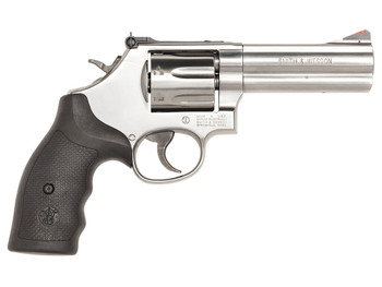 Smith & Wesson 164194 Model 686 Plus 357 Mag or 38 S&W Spl +P Stainless Steel 4.12" Barrel, 7 Shot, Satin Stainless Steel L-Frame, Red Ramp Front/White Outline Rear Sights, Internal Lock