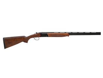 Stevens 22167 555 Full Size 28 Gauge Break Open 2.75" 2rd 26" Black Satin Over/Under Vent Rib Barrel, Satin Black Aluminum Receiver, Fixed Oiled Turkish Walnut Stock, Ambidextrous