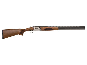Mossberg 75479 Silver Reserve Full Size 410 Bore Break Open 3" 2rd 26" Matte Blued Vent Rib Barrel, Satin Silver Engraved Stainless Steel Receiver, Fixed Black Walnut Stock, Right Hand