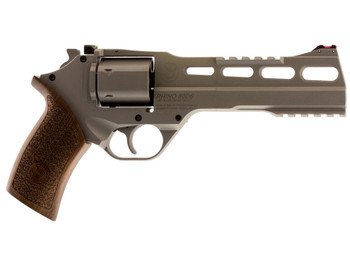 Chiappa Firearms CF340249 Rhino 60SAR *CA Compliant 357 Mag 6 Shot 6" Nickel-Plated Steel Barrel & Cylinder, Nickel-Plated Aluminum Frame & Barrel Shroud, Picatinny Rails, Walnut Grip