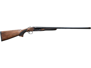 Pointer FT61228HT FT6 Full Size 12 Gauge Break Open 3" 2rd 28" Blued Side By Side Barrel, Color Case Hardened Steel Receiver, Fixed Walnut Stock, Ambidextrous